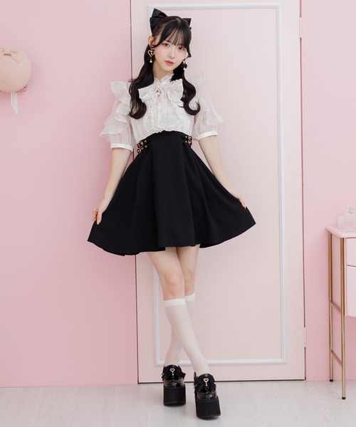 ROJITA(ロジータ)の「花柄ボウタイドッキングワンピース(ワンピース・レディース・ブルー/ブラック/ピンク/ピンクベージュ/ボルドー・FREE)」の11枚目の写真