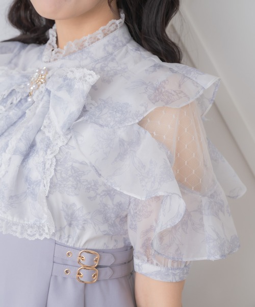 ROJITA（ロジータ）の「花柄ボウタイドッキングワンピース