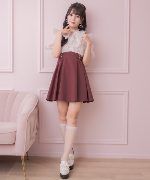 花柄ボウタイドッキングワンピース（ワンピース）｜ROJITA