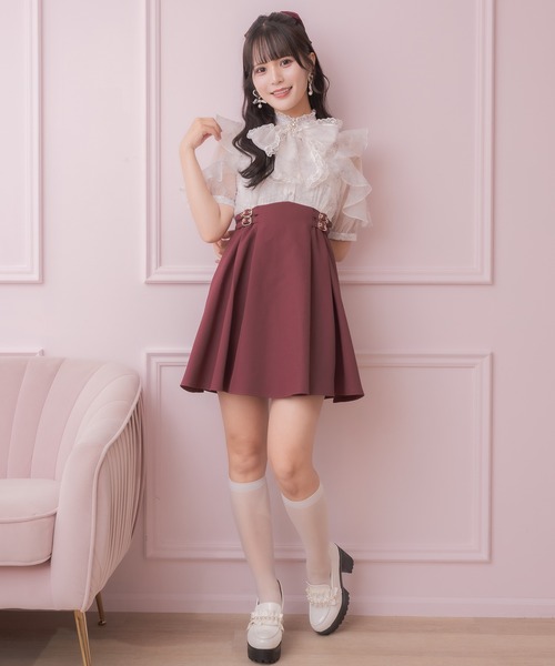 花柄ボウタイドッキングワンピース（ワンピース）｜ROJITA