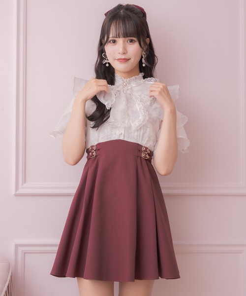 ROJITA 花柄ボウタイドッキングワンピース ブルー ロジータ ROJITA 花柄ボウタイドッキングワンピース （ブルー