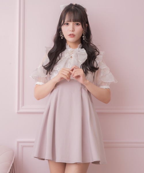ROSIEE ドッキングワンピース ROSIEE（ロージー）の「ROSIEE 袖配色布帛ドッキングワンピース