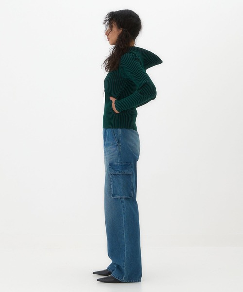 SWITCH COL RIB KNIT HOODIE（パーカー）｜BEEDEN（ビーデン）の