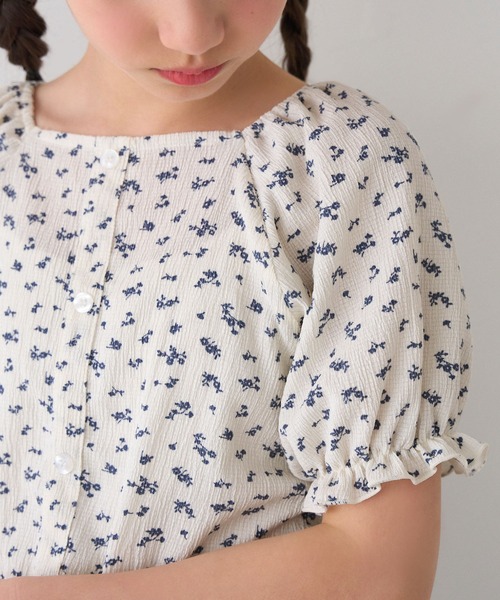 coca(coca)(コカ)の「キッズ クレープシャーリング花柄トップス(Tシャツ/カットソー・キッズ・A/B・150/140/130/120)」の5枚目の写真