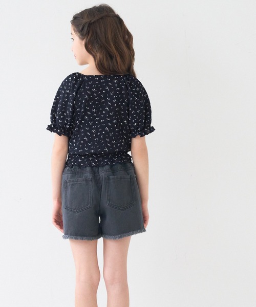 coca(coca)(コカ)の「キッズ クレープシャーリング花柄トップス(Tシャツ/カットソー・キッズ・A/B・150/140/130/120)」の11枚目の写真