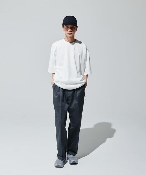 URBAN RESEARCH DOORS（アーバンリサーチドアーズ）の「『仁村紗和さん着用』『UR TECH』サマシェア ドロストTシャツ（Tシャツ/カットソー・メンズ・ブラック/ブラック系その他/ホワイト・MEDIUM/LARGE）」の8枚目の写真