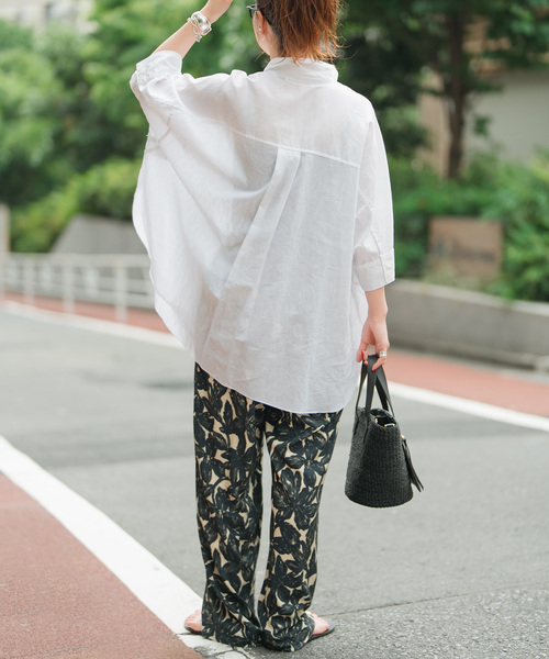 コットンリネンドルマンスリーブシャツ（シャツ/ブラウス）｜Spick  