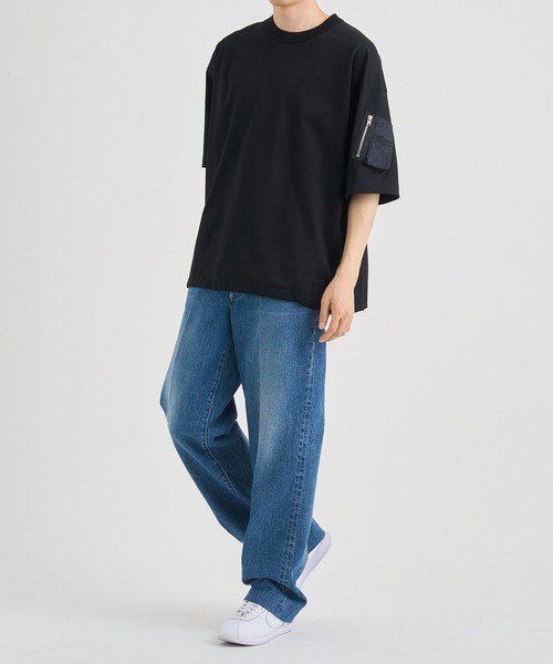 CINOH(チノ)の「【CINOH/チノ】別注ドローコード、シガーポケットT(Tシャツ/カットソー・メンズ・ホワイト/ダークグレー/ブラック・44/46/48)」の13枚目の写真
