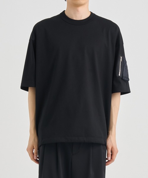 CINOH(チノ)の「【CINOH/チノ】別注ドローコード、シガーポケットT(Tシャツ/カットソー・メンズ・ホワイト/ダークグレー/ブラック・44/46/48)」の16枚目の写真