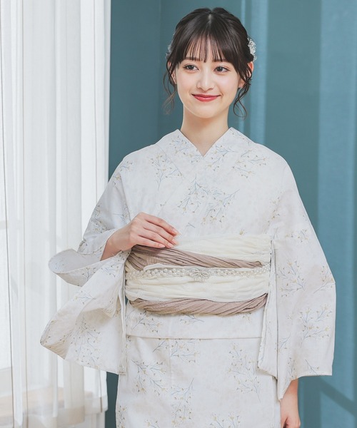 Honeys(ハニーズ)の「兵児帯(和装小物・レディース・ライトブラウン/アイボリー/ワインレッド/イエロー・F)」の7枚目の写真