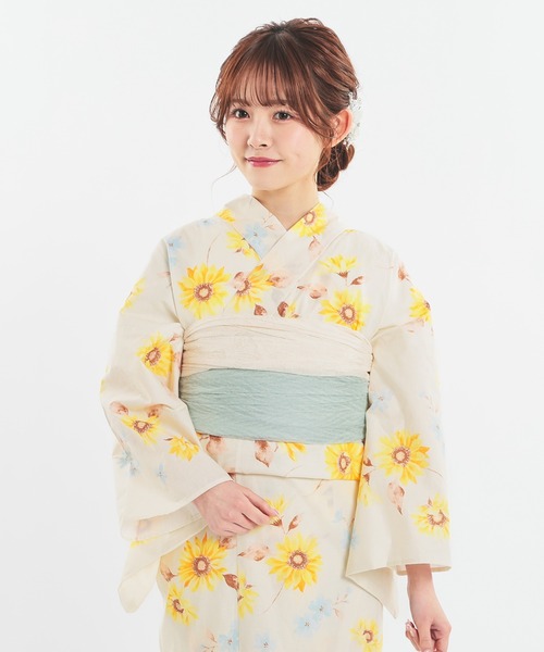 Honeys(ハニーズ)の「兵児帯(和装小物・レディース・ライトブラウン/アイボリー/ワインレッド/イエロー・F)」の10枚目の写真