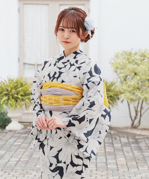Honeys(ハニーズ)の「兵児帯(和装小物・レディース・ライトブラウン/アイボリー/ワインレッド/イエロー・F)」の22枚目の写真
