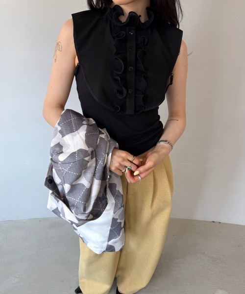 SANSeLF（サンセルフ）の「【SANSeLF】 カモフラージュテーラードジャケット 総柄 シングルブレスト sanw25a039（その他アウター・レディース・グレー・FREE）」の16枚目の写真