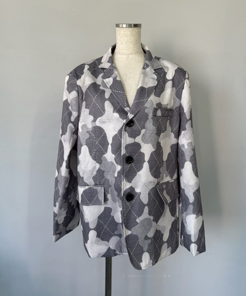 SANSeLF（サンセルフ）の「【SANSeLF】 カモフラージュテーラードジャケット 総柄 シングルブレスト sanw25a039（その他アウター・レディース・グレー・FREE）」の17枚目の写真