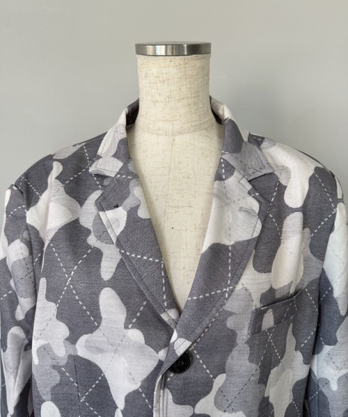 SANSeLF（サンセルフ）の「【SANSeLF】 カモフラージュテーラードジャケット 総柄 シングルブレスト sanw25a039（その他アウター・レディース・グレー・FREE）」の18枚目の写真