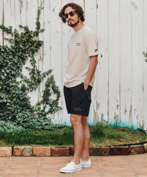 1minute 1second(ワンミニットワンセカンド)の「mt9677-Cursive embroidery aging T-shirt Tシャツ(Tシャツ/カットソー・メンズ・ベージュ×ブラック/ネイビー×ホワイト/ブラック×ホワイト・S/M/L/XL)」の11枚目の写真