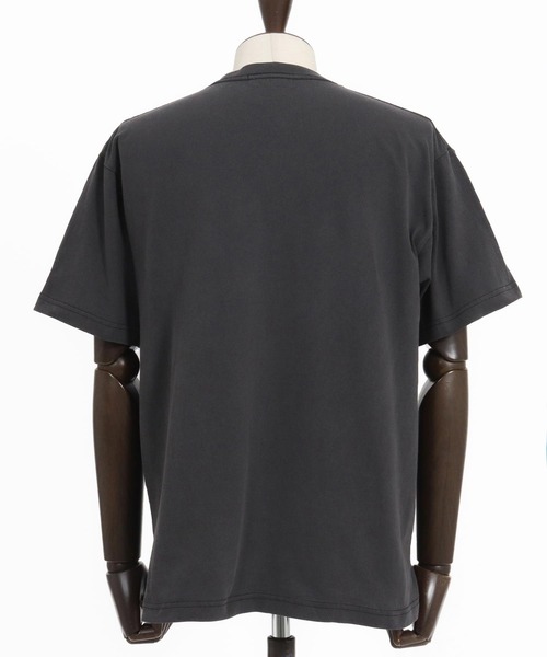 1minute 1second(ワンミニットワンセカンド)の「mt9677-Cursive embroidery aging T-shirt Tシャツ(Tシャツ/カットソー・メンズ・ベージュ×ブラック/ネイビー×ホワイト/ブラック×ホワイト・S/M/L/XL)」の19枚目の写真
