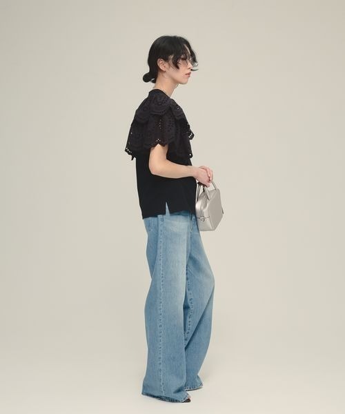 eL（エル）の「【eL】Embroidery 2way Bolero/319637（カーディガン/ボレロ・レディース・オフホワイト/ブラック・FREE）」の15枚目の写真