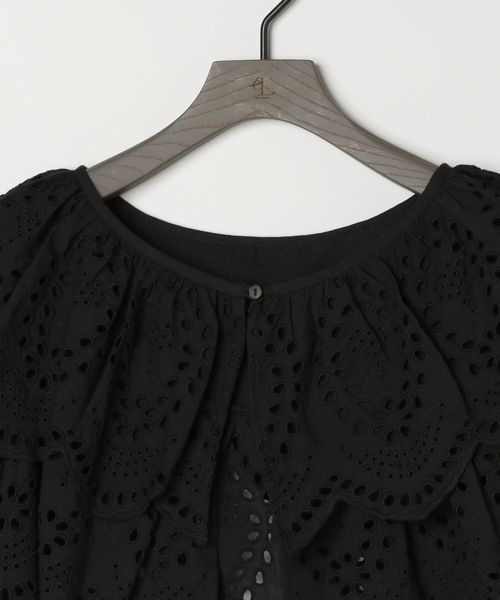 eL（エル）の「【eL】Embroidery 2way Bolero/319637（カーディガン/ボレロ・レディース・オフホワイト/ブラック・FREE）」の10枚目の写真