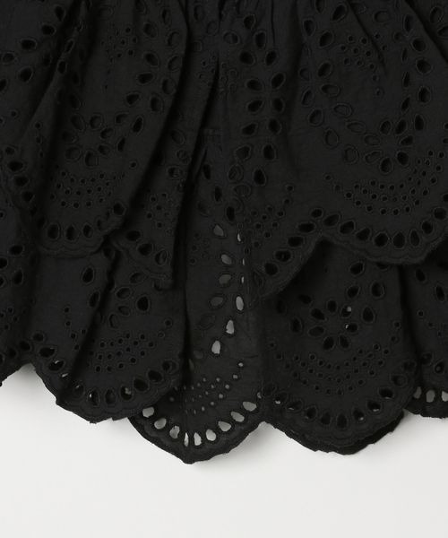 eL（エル）の「【eL】Embroidery 2way Bolero/319637（カーディガン/ボレロ・レディース・オフホワイト/ブラック・FREE）」の5枚目の写真