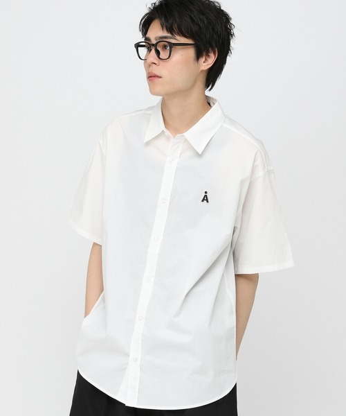 3.3 Field Trip （3.3フィールドトリップ）の「【UNISEX】ALAND／Ａロゴ無地半袖シャツ（シャツ/ブラウス・レディース・ブルー/ホワイト・SMALL/MEDIUM）」の19枚目の写真