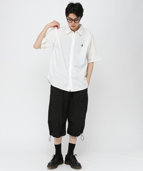 3.3 Field Trip （3.3フィールドトリップ）の「【UNISEX】ALAND／Ａロゴ無地半袖シャツ（シャツ/ブラウス・レディース・ブルー/ホワイト・SMALL/MEDIUM）」の21枚目の写真