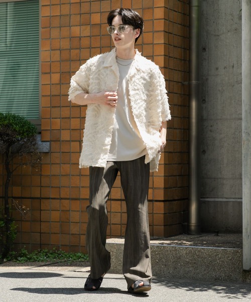 SENSE OF PLACE by URBAN RESEARCH(センスオブプレイスバイアーバンリサーチ)の「フリンジジャガードショートスリーブシャツ(シャツ/ブラウス・メンズ・ブラック/オフホワイト・MEDIUM/LARGE)」の14枚目の写真