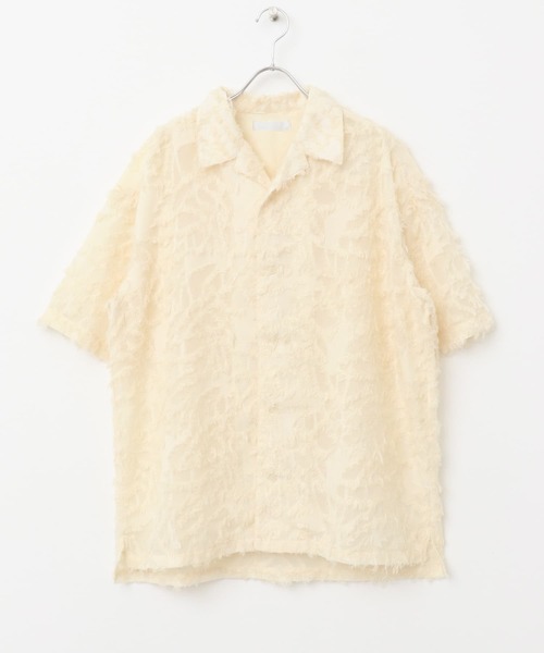 セール】フリンジジャガードショートスリーブシャツ（シャツ/ブラウス