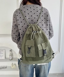 SOLLON.（ソルロン）の「ダブルポケットメッシュナップサック（バックパック/リュック）」