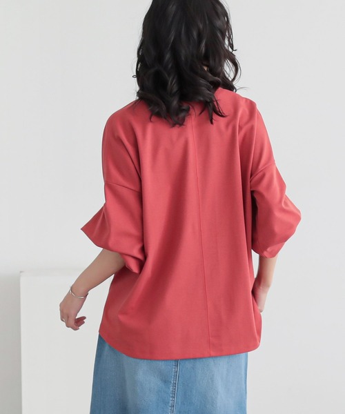 n'OrLABEL(ノアールレーベル)の「【機能素材】『袖タックTシャツ』(Tシャツ/カットソー・レディース・テラコッタ/グリーン/ネイビー/ブラック/オフホワイト/ブルー/グレー・FREE)」の15枚目の写真