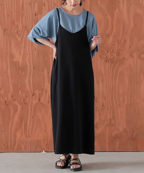 n'OrLABEL(ノアールレーベル)の「【汗じみ防止・接触冷感・UVカット・吸水速乾・イージーケア】ひんやり袖タックTシャツ(Tシャツ/カットソー・レディース・テラコッタ/グリーン/ネイビー/ブラック/オフホワイト/ブルー/グレー・FREE)」の22枚目の写真