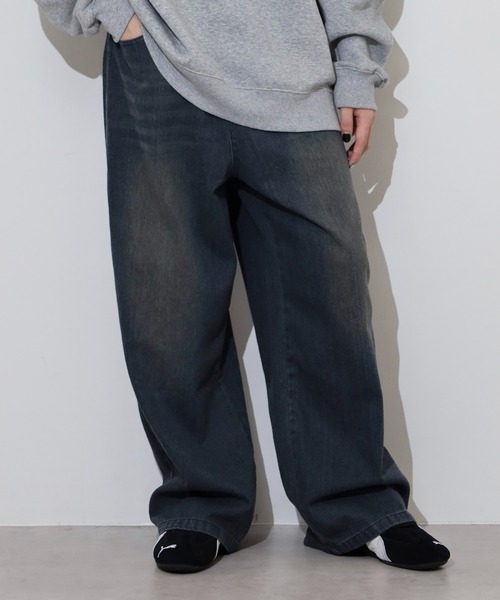 FUNALIVE（ファンアライブ）の「ルーズシルエット加工デニム（デニムパンツ・メンズ・ブルー/ブラック/ネイビー・XL/XXL/M/L）」の8枚目の写真