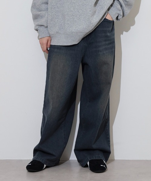 FUNALIVE（ファンアライブ）の「ルーズシルエット加工デニム（デニムパンツ・メンズ・ブルー/ブラック/ネイビー・XL/XXL/M/L）」の9枚目の写真
