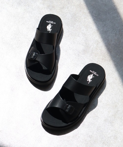 U.S. POLO ASSN.（ユーエスポロアッスン）の「【U.S. POLO ASSN./ユーエスポロアッスン】 ダブルベルト リカバリースライドサンダル（サンダル・メンズ・ブラウン/ブラック・LL/M/L）」の7枚目の写真