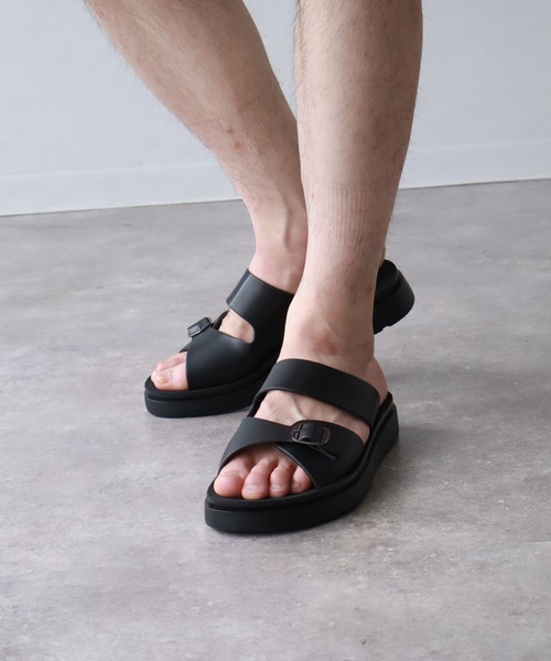 U.S. POLO ASSN.（ユーエスポロアッスン）の「【U.S. POLO ASSN./ユーエスポロアッスン】 ダブルベルト リカバリースライドサンダル（サンダル・メンズ・ブラウン/ブラック・LL/M/L）」の8枚目の写真