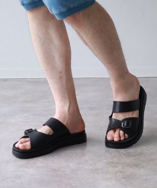 U.S. POLO ASSN.（ユーエスポロアッスン）の「【U.S. POLO ASSN./ユーエスポロアッスン】 ダブルベルト リカバリースライドサンダル（サンダル・メンズ・ブラウン/ブラック・LL/M/L）」の9枚目の写真