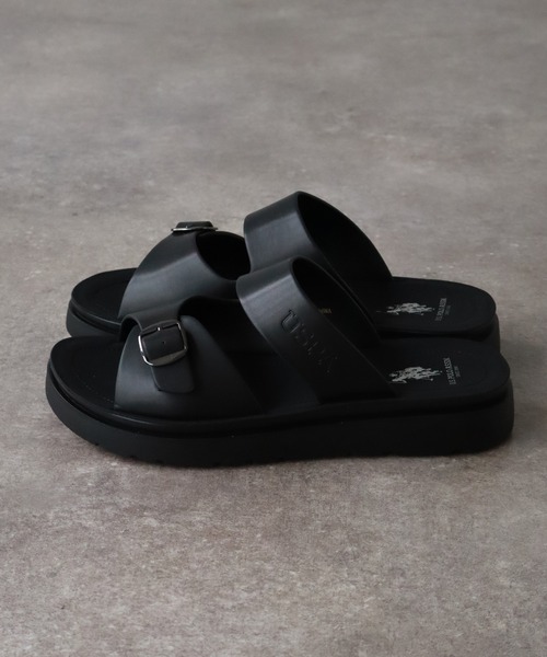 U.S. POLO ASSN.（ユーエスポロアッスン）の「【U.S. POLO ASSN./ユーエスポロアッスン】 ダブルベルト リカバリースライドサンダル（サンダル・メンズ・ブラウン/ブラック・LL/M/L）」の12枚目の写真