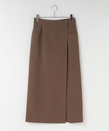 美品　BRUNELLO CUCINELLI シルクブラウン系タイトスカート40 美品 BRUNELLO CUCINELLI シルクブラウン系タイトスカート40