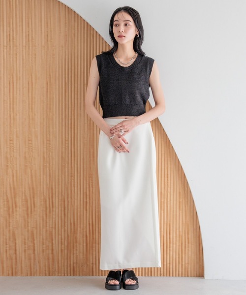 LOWRYS FARM（ローリーズファーム）の「ラップタイトスカート　 327283（スカート・レディース・ブラウン/アイボリー/ブラック・MEDIUM/LARGE）」の10枚目の写真