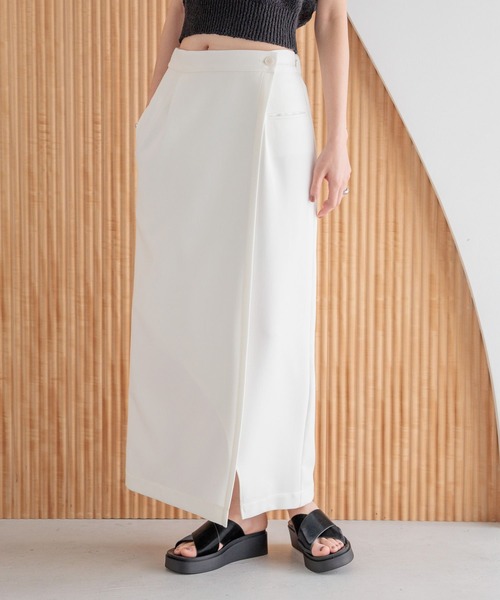 LOWRYS FARM（ローリーズファーム）の「ラップタイトスカート　 327283（スカート・レディース・ブラウン/アイボリー/ブラック・MEDIUM/LARGE）」の14枚目の写真