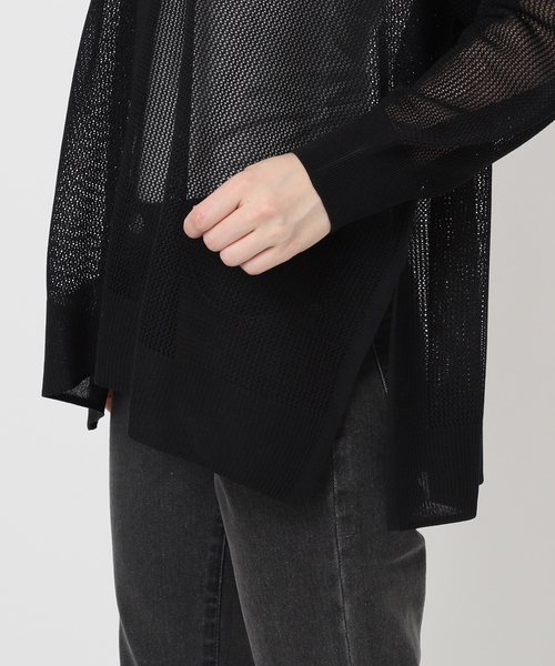 JOURNAL STANDARD relume（ジャーナルスタンダード　レリューム）の「メッシュカーディガン（カーディガン/ボレロ・レディース・カーキ/ブラック/ホワイト・FREE）」の9枚目の写真