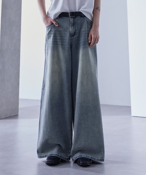 Loose/ルース（ルース）の「ヴィンテージフェード ワイドバギーデニムパンツ【セットアップ対応】（デニムパンツ・メンズ・グレー/ブルー/ブラック/ライトブルー・XS/S/M/L）」の3枚目の写真