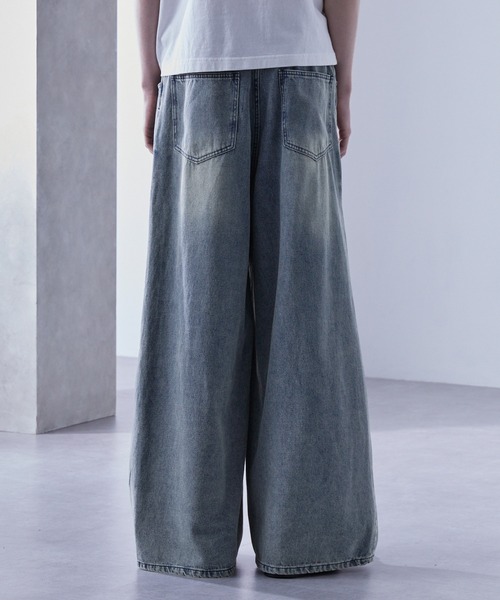 Loose/ルース（ルース）の「ヴィンテージフェード ワイドバギーデニムパンツ【セットアップ対応】（デニムパンツ・メンズ・グレー/ブルー/ブラック/ライトブルー・XS/S/M/L）」の9枚目の写真