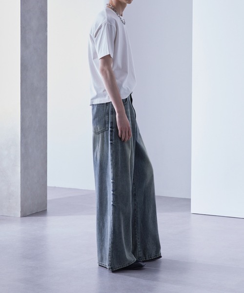 Loose/ルース（ルース）の「ヴィンテージフェード ワイドバギーデニムパンツ【セットアップ対応】（デニムパンツ・メンズ・グレー/ブルー/ブラック/ライトブルー・XS/S/M/L）」の12枚目の写真