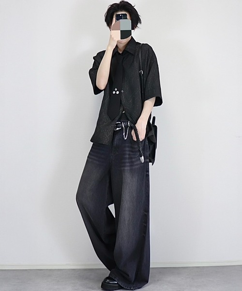 【libjoie】ワイドデニムパンツ(EMMAさんコラボ) libjoie EMMAコラボ ワイドデニムパンツ