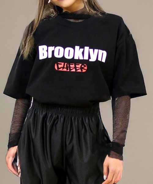 CHEER(チアー)の「BrooklynプリントBIGTEE(Tシャツ/カットソー・レディース・ホワイト/ブラック・S/M/L)」の3枚目の写真