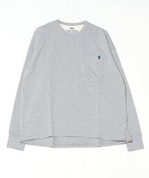 rehacer : Hemline One Flower L/S / ヘムラインワンフラワーポケットロングスリーブカットソー