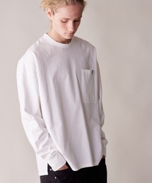 rehacer | rehacer : Hemline One Flower L/S / ヘムラインワンフラワーポケットロングスリーブカットソー(Tシャツ/カットソー)