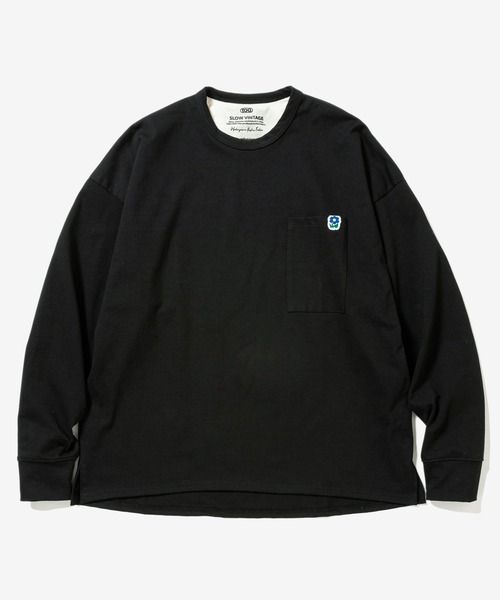rehacer(レアセル)の「rehacer : Hemline One Flower L/S / ヘムラインワンフラワーポケットロングスリーブカットソー(Tシャツ/カットソー・メンズ・ブラック/グレー/ホワイト・MEDIUM/LARGE/X-LARGE/SMALL)」の9枚目の写真