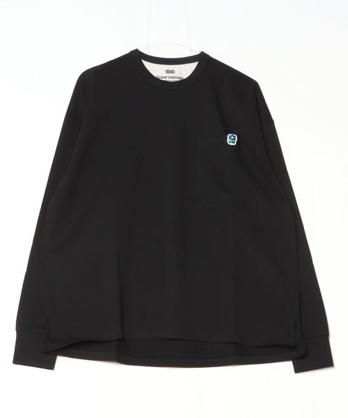 rehacer(レアセル)の「rehacer : Hemline One Flower L/S / ヘムラインワンフラワーポケットロングスリーブカットソー(Tシャツ/カットソー・メンズ・ブラック/グレー/ホワイト・MEDIUM/LARGE/X-LARGE/SMALL)」の4枚目の写真